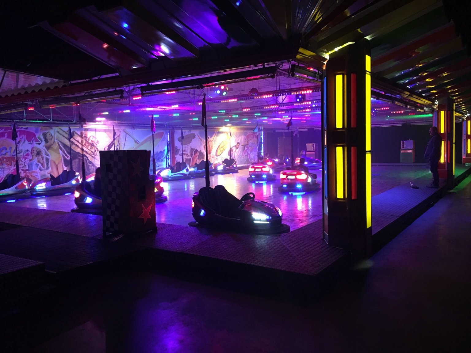 Autoscooterbaan met LED verlichting